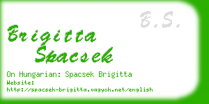 brigitta spacsek business card